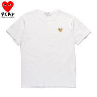 COMME Des Garcons เสื้อยืดสตรีผ้าฝ้ายแท้สำหรับผู้ชาย,เสื้อยืดแขนสั้นนุ่มสบายเสื้อผ้าคู่รักน่ารักใส่สบาย