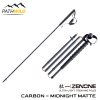 ZENONE CARBON – MIDNIGHT MATTE  ไม้เท้าสำหรับเดินป่า Trekking วิ่งเทรล ผลิตจากคาร์บอน แข็งแรง น้ำหนักเบา พับเก็บได้