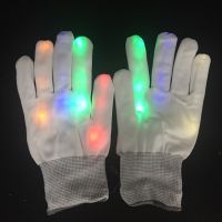 ☎ 5pairs LED Flashing Gloves Colorful flash Light Costume for dancing Glove Christmas Halloween Party Decoration Novelty Toys