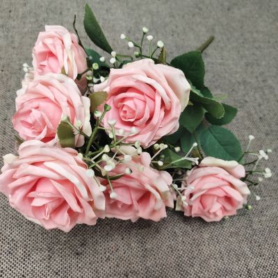 Fake Rose Flowers Bouquet Artificial Flowers DIY Silk Rose Gift Wedding Home Flower Party Decoration Artificial Flowers  PlantsTH