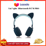 [ Mẫu Mới 2022 ] Tai Nghe Mèo Bluetooth P47M PRO , Headphone Tai Mèo Dễ Thương Có Mic, Âm Bass Mạnh Mẽ Và Dung Lượng Pin Khủng 400mAh - Bảo Hành 12 Tháng. thumbnail