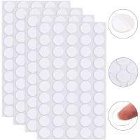 100pcs 1/1.5/2cm Double Sided Tape Stickers Removable Round Clear Sticky Tack No Trace Small Stickers for Festival Decoration Adhesives  Tape