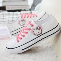 [34] heltty Low-Cut Womens Shoes Classic Shallow Mouth Canvas White Students All-Match Korean Version Flat Sole Sneakers