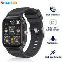 Bluetooth Call Smart Watch กีฬาของผู้ชาย 1.85 นิ้วหน้าจอ HD สุภาพสตรี Smart Watch Custom Dial Music Health Monitor Multisport Mode