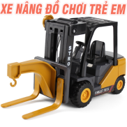 Xe nâng đồ chơi trẻ em mô hình bằng nhựa loại to kèm 2 thùng hàng bằng giấy