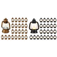 24Pcs Electronic Candle Lantern Light Flameless LED Oil Lamp Mini Candle Light Hanging Lantern Christmas