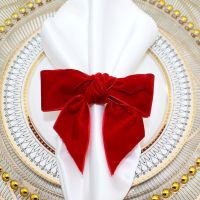 1Pcs Creative Gift Creative Napkin Buckle Christmas Napkin Buckle Napkin Buckle Napkin Ring Red Bow Napkin Ring Table Decoration