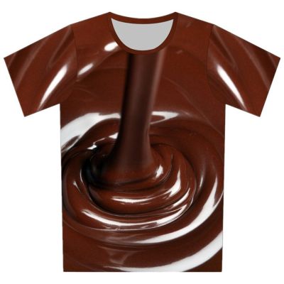 Joyonly 2018 Children Food Chocolate Milk Print Funny T-shirts Kids Summer Tops Girls Boys Short Sleeve Clothes Casual T shirts