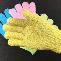 【cw】 Five Fingers Gloves Shower Colors Spa Scrubber Amenities Multicolor