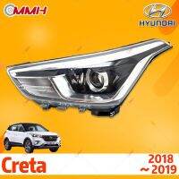 สำหรับ Hyundai Creta ไฟหน้า 2018-2019 ไฟหน้าสำหรับ ไฟหน้า โคมไฟหน้า ไฟหน้า​โปรเจค​เตอร์​ โคมไฟหรถยนต์ เลนส์กระจก headlamp headlight front light lens