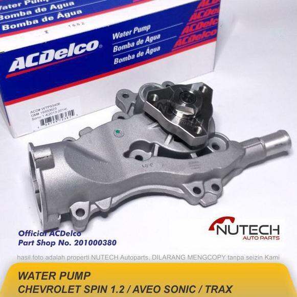 Water Pump Waterpump Chevrolet AVEO SONIC / SPIN 1.2 / TRAX AC Delco ACDelco ORI GM Lazada