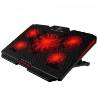 17inch Gaming Laptop Cooler Five Fan Led Screen Two USB Port 2400RPM Laptop Cooling Pad Notebook Stand For Laptop Laptop Stands