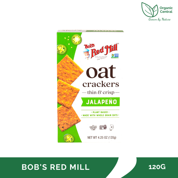 Bob's Red Mill Jalapeño Oat Crackers 120G Lazada PH
