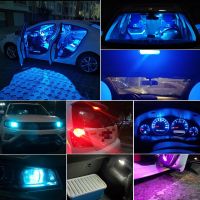 40x Newest W5W Led T10 Car Light COB Glass 6000K White Auto Automobiles License Plate Lamp Dome Light Reading DRL Bulb Style 12V