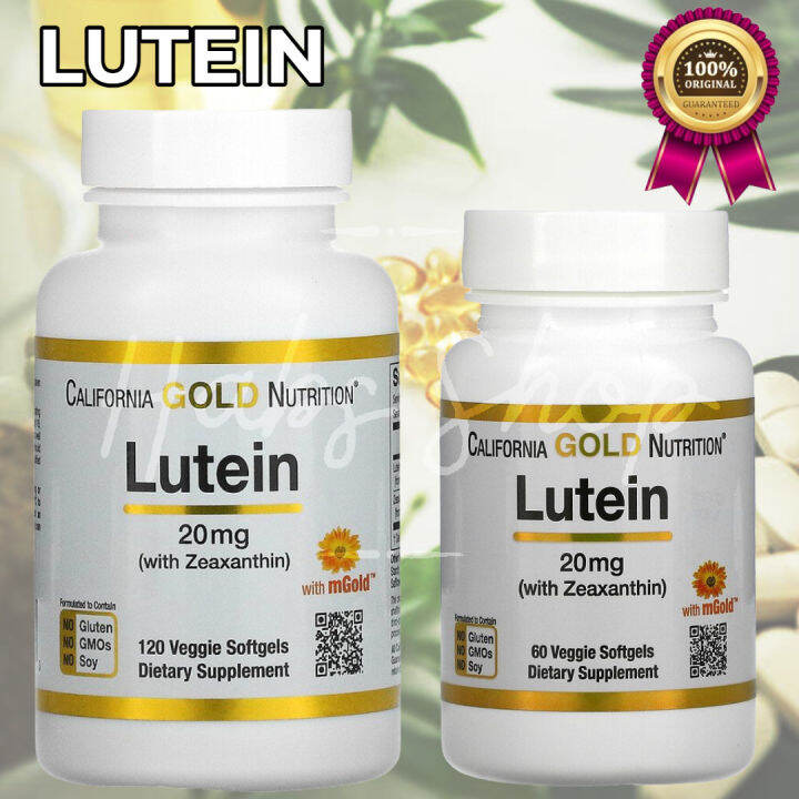 California Gold Nutrition Lutein with Zeaxanthin 20 mg 60 Veggie ...