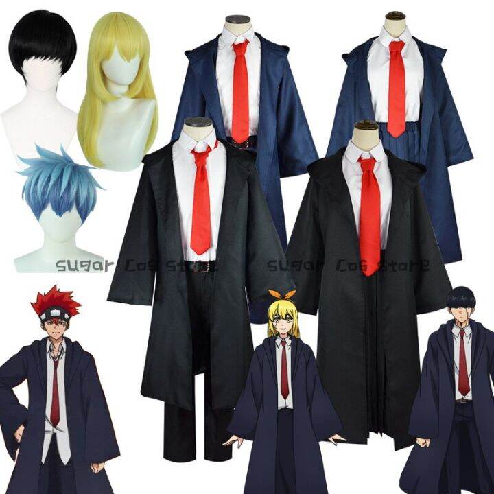 Anime Mashle Magic And Muscles Cosplay Costume Coat Black Blue Uniform ...