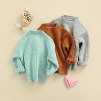 [Childrens clothing] เสื้อสวมหัวถักนิตติ้งแขนยาวคอกลมสีทึบเสื้อกันหนาวฤดูใบไม้ร่วงสำหรับเด็กผู้หญิง0-6ปีมี3สี