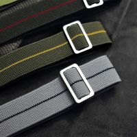 Long Nylon Watch Band Green/Yellow 18Mm 20Mm 22Mm French Troops Parachute Bag Watchband Watch Strap Bracelet Watch Band