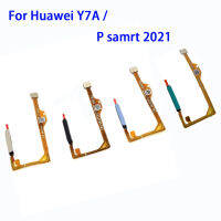 สำหรับ Huawei Y7A /P Samrt 2021ปุ่มโฮมปุ่มสแกนลายนิ้วมือเซนเซอร์กลับมาสายเคเบิ้ลหลักชิ้นส่วนซ่อมบัตรประชาชนแบบสัมผัสสำหรับโทรศัพท์