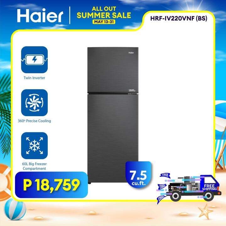 Haier Hrf Iv Vnf Bs Cu Ft Fresh Cooling Twin Inverter No Frost Two Door Refrigerator