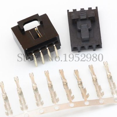 50 Set MX2.54 Dupont Connector 4 Pin with Belt Buckle Single Row 2.54mm Right Angle Pin Header Housing Terminals