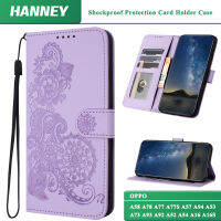 HANNEY สำหรับ A78 A58 OPPO A77 A77S A16 A54 A16S A57 A94 A92 A93 A31 A52 A9 A5เคสหนังกระเป๋าเก็บบัตร A15 A15S A53 A73 A7เคสโทรศัพท์ลายดอกไม้แมนดาลา PU ลายดอกไม้เคสป้องกันการกระแทกด้านหลังแบบนิ่ม คลุม YTA-05