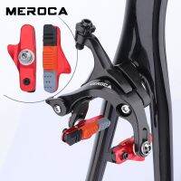 MEROCA Road Bike Brake Pads V-brake With Mud Trough Silent Aluminum Alloy Rim C Brake Pads Rubber Sheet Bicycle Accessories Other Bike parts