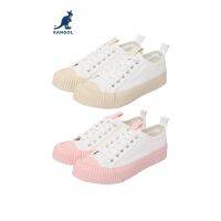 ?(Flash-Sale) Sneaker unisex รองเท้าผ้าใบ รุ่น Macaron ผูกเชือก สีครีม, ชมพู 61221603 Wow สุด รองเท้าผ้าใบออกกำลังกาย