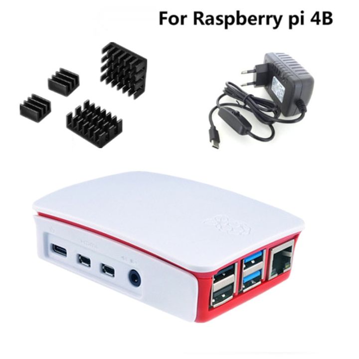 hot-on-sale-fuchijin77-raspberry-pi-4-model-b-เคสทางการพร้อมอะแดปเตอร์เคสabs-ฮีทซิงค์พร้อมกล่องพลาสติกสำหรับ-rpi143ฝาครอบ4b-ราสเบอร์รี่-pi