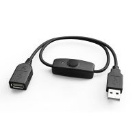 【■】 Rehmans store. Y5JF Data Sync USB 2.0 Extender สายไฟต่อ USB พร้อมสวิตช์เปิดปิดไฟ LED แสดงสถานะสำหรับ Raspberry Pi PC พัดลม USB หลอดไฟ LED