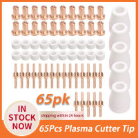 65Pcs Plasma Cutter Tip Electrodes &amp; Nozzles Kit Consumable Accessories For PT31 CUT 30 40 50 Plasma Cutter Welding Tools