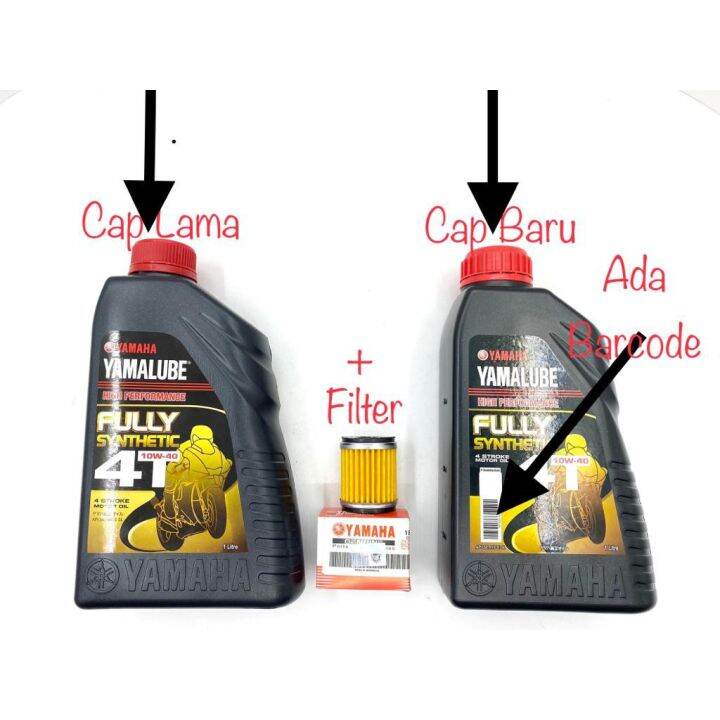 Yamalube FULLY SYNTHETIC 10W-40 Motor Oil 1L 4T Oil Engine Oil Minyak ...
