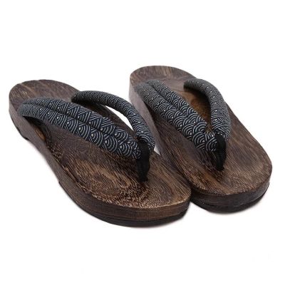 รองเท้าแตะรองเท้าไม้ผู้ชายผู้หญิง,ใหม่สไตล์ญี่ปุ่นฤดูร้อนรองเท้าแตะผ้าเดนิมทำมือรองเท้าแตะใส่ในบ้านไม้จีนใส่สบาย