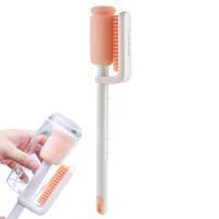 Long Handle Cleaning Brush For Narrow-mouth Baby Bottle Double Head Cup Cleaner Sports Water Bottle Glass Tube Cleaner Tools