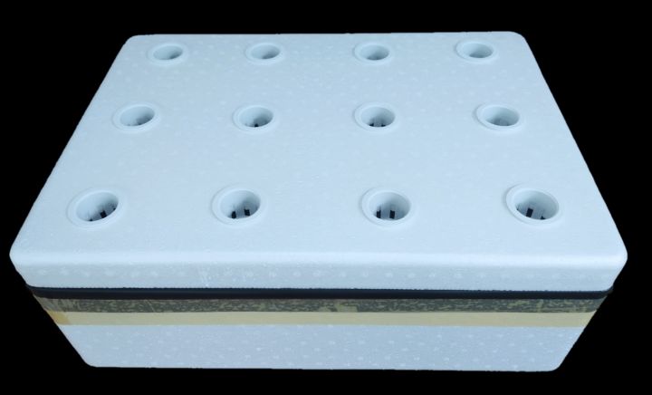 กล่องปลูกผัก-กล่องโฟมปลูกผักไฮโดรโปนิกส์เจาะรู-12-รู-ขนาด-38-8x53-8x20-7-ซม-1-order-สั่งได้ไม่เกิน-10-ใบ