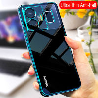 สำหรับ Realme GT 5 5SE 5G Realme GT5 2023ตัวชุบโลหะหรูหราเคสโทรศัพท์โปร่งใสเคสโทรศัพท์ซิลิโคนกันกระแทกรวมทุกอย่างฝาครอบด้านหลังป้องกัน