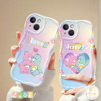 เคสโทรศัพท์การ์ตูนหมีน้อยน่ารักไล่ระดับสี Y20s เข้ากันได้กับ Vivo Y12 Y27 Y16 Y11 Y30 Y12s Y15s Y02 V25 Y35 Y12i Y50 V29 Y15 Y22s Y51 Y33s Y17 Y95 Y21s Y91C Y21 Y15A Y12s หยักฝาครอบนิ่มขอบโค้ง