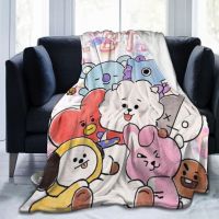 *【พร้อมส่ง】 Bt21 ผ้าห่มสักหลาด นุ่ม สบาย อบอุ่น สําหรับโซฟา ห้องนอน ห้องนั่งเล่น เหมาะกับเด็ก ผู้ใหญ่