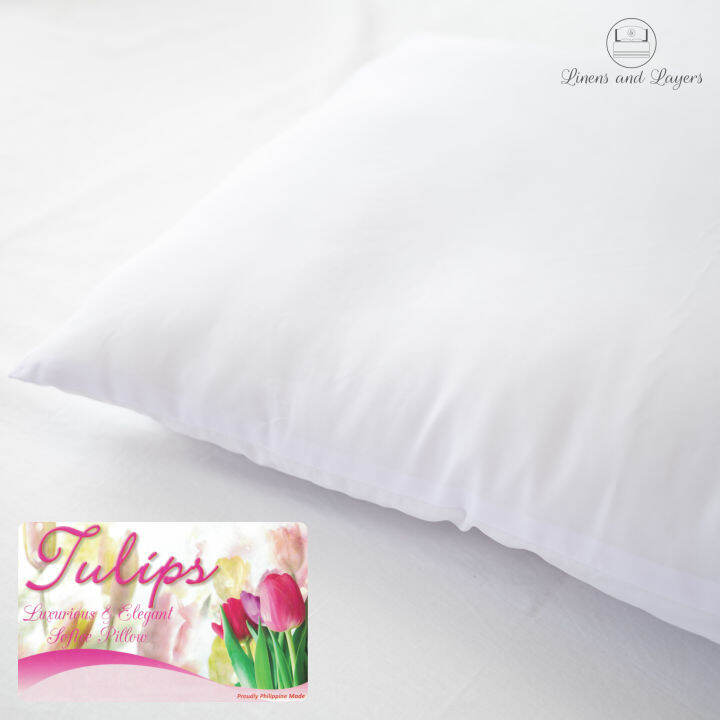 Tulips Soft Magic Pillow (Vacuum Packed) Plain White 20x30 inches Lazada PH