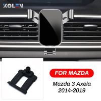 ที่จับโทรศัพท์มือถือรถยนต์สำหรับ Mazda 3 Axela 2014 2015 2016 2017 2018 2019อากาศแบบกราวิตี้ช่องระบายอากาศเซนต์ฐานยึดอุปกรณ์นำทางสมาร์ทโฟน