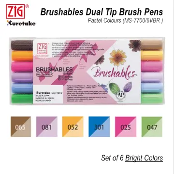 Zig Memory System Calligraphy Chalk Pastel Dual-Tip Markers 