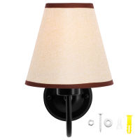 Fabric Lampshade Wear-resistant Floor Lamp Lampshade Light Transmission Bedside Table Lamp Lampshade With Edging E27 Screw Mouth