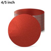 【CW】 Sandpaper woodworking disc grinding and polishing red sandpaper 4/5 inch self-adhesive back velvet sand sheet pneumatic