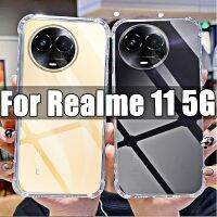 เคสโทรศัพท์บางเฉียบชัดเจนมากสำหรับ Realme 11 5G Realme11 2023นิ่มเคส TPU อะคริลิกยืดหยุ่นได้กันกระแทกป้องกันทุกสัดส่วนเคสฝาหลังซิลิโคนใส