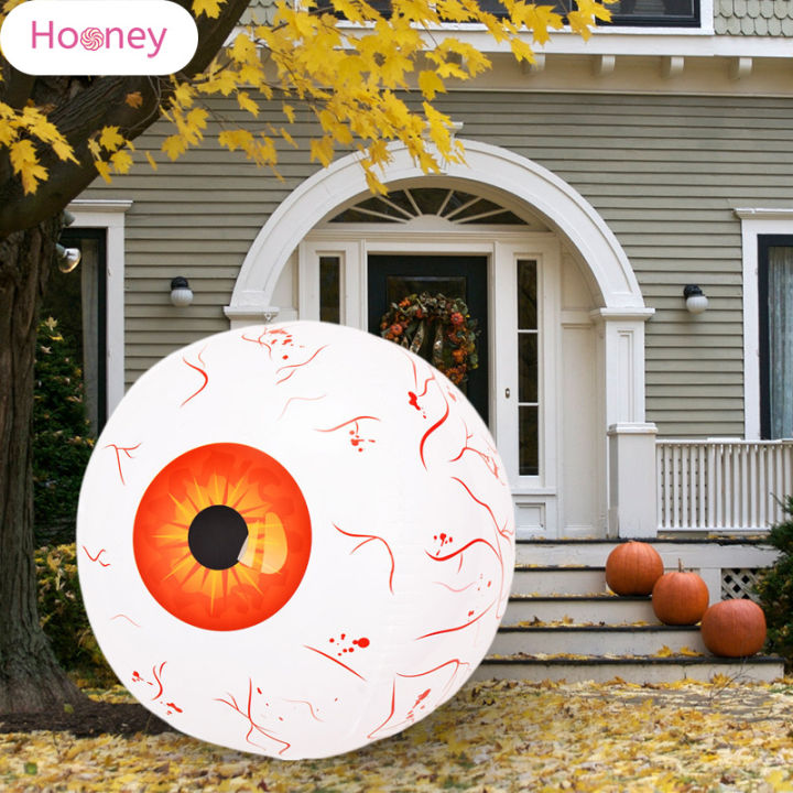 hooney-ลูกโป่งรูปลูกตาเป่าลมสำหรับตกแต่งฮาโลวีนกลางแจ้งในร่มที่มีสีสันน่ากลัวตกแต่งรูปฮาโลวีน