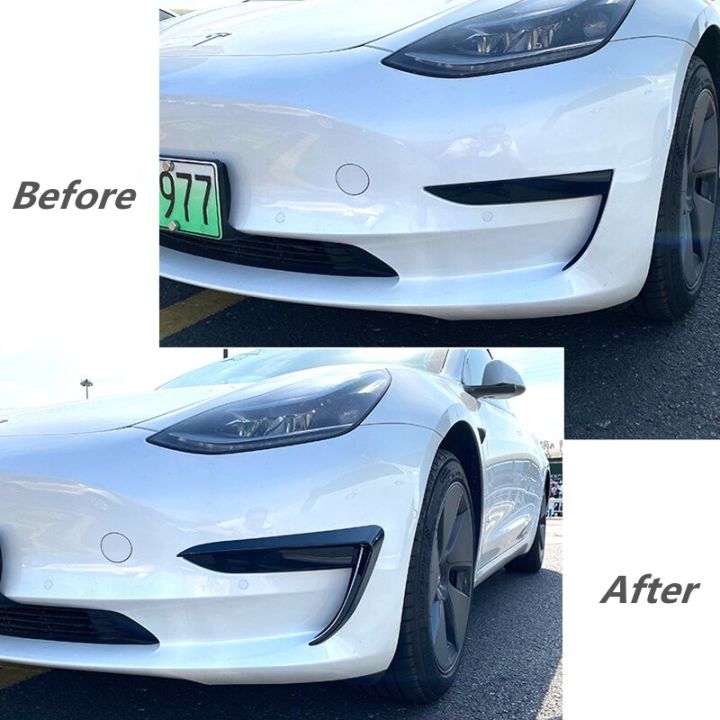 for-tesla-model-3-y-2017-2022-car-front-blade-trim-light-eyebrow-wind-knife-bumper-cover-sticker-abs-fog-lamp-decoration