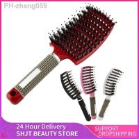 Hair Brush Scalp Massage Comb Hairbrush Bristle Nylon Women Wet Curly Detangle Hair Brush for Salon Hairdressing Styling Tools