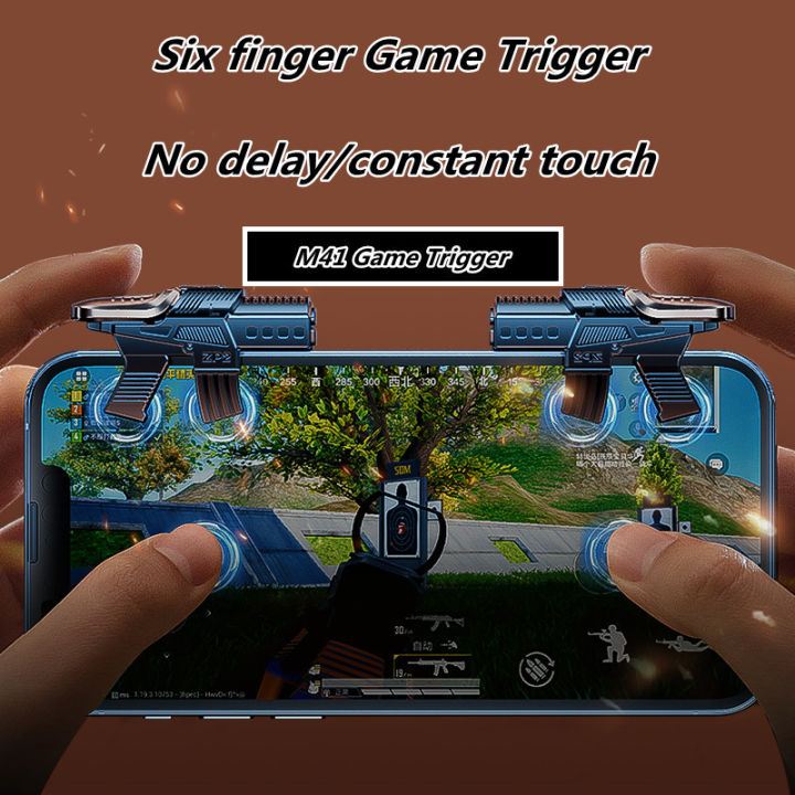 2ชิ้น-m41โทรศัพท์มือถือ6นิ้วจอยควบคุมเกมปรับได้เล็งอุปกรณ์เสริมอุปกรณ์เสริมสำหรับเล่นเกม