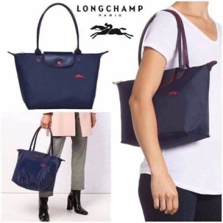 พร้อมส่ง-size-s-หูยาว-กระเป๋าสะพายข้างผู้หญิง-กระเป๋าถือ-long-champ-pliage-club-tote-bag-pulashop2