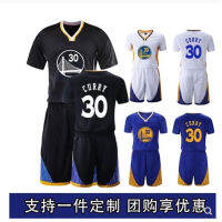 ชุดบาสเก็ตบอล Warriors แขนสั้นผู้ชายเบอร์ 30 Curry Jersey สีดำขนาดใหญ่เกม DIY การพิมพ์แบบกำหนดเอง